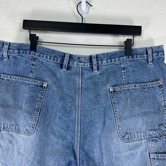 Carolina Blues 20W Carpenter Denim Shorts 100% Cotton High Rise Workwear - Picture 4 of 11